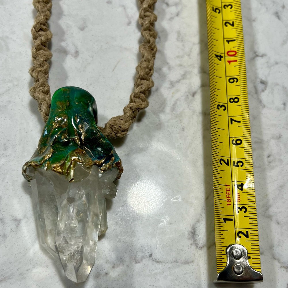 Crystal Necklace by Adina Mills. Authentic, handcrafted, OOAK wearable art - Picture 7 of 11